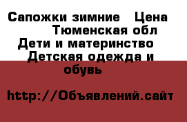 Сапожки зимние › Цена ­ 800 - Тюменская обл. Дети и материнство » Детская одежда и обувь   